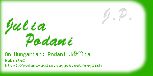 julia podani business card